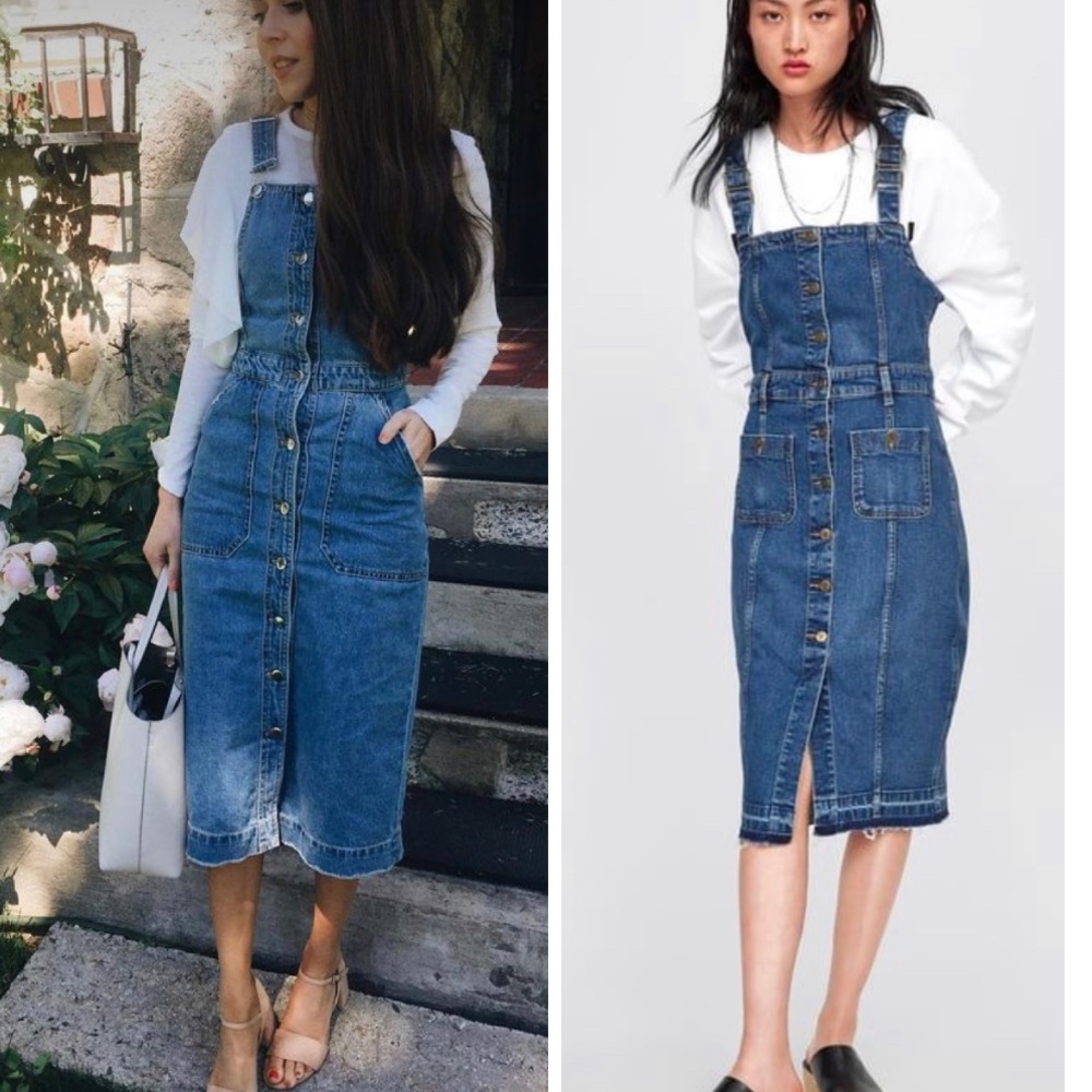 ZARA DENIM BODYCON DRESS bloggers fav sold out